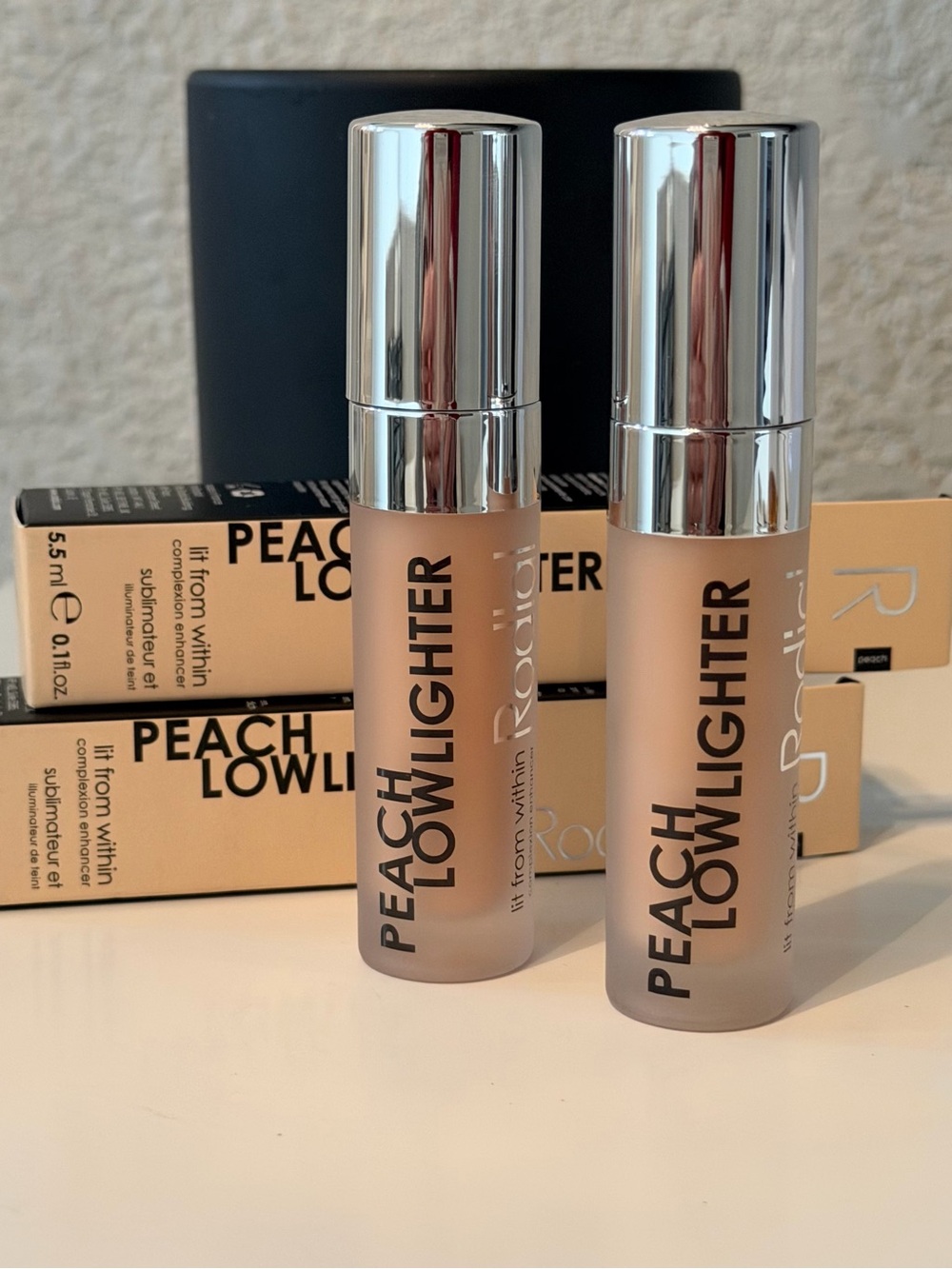 🆕THE Viral Rodial SET of 2 Peach Lowlighter Liquid Highlighter